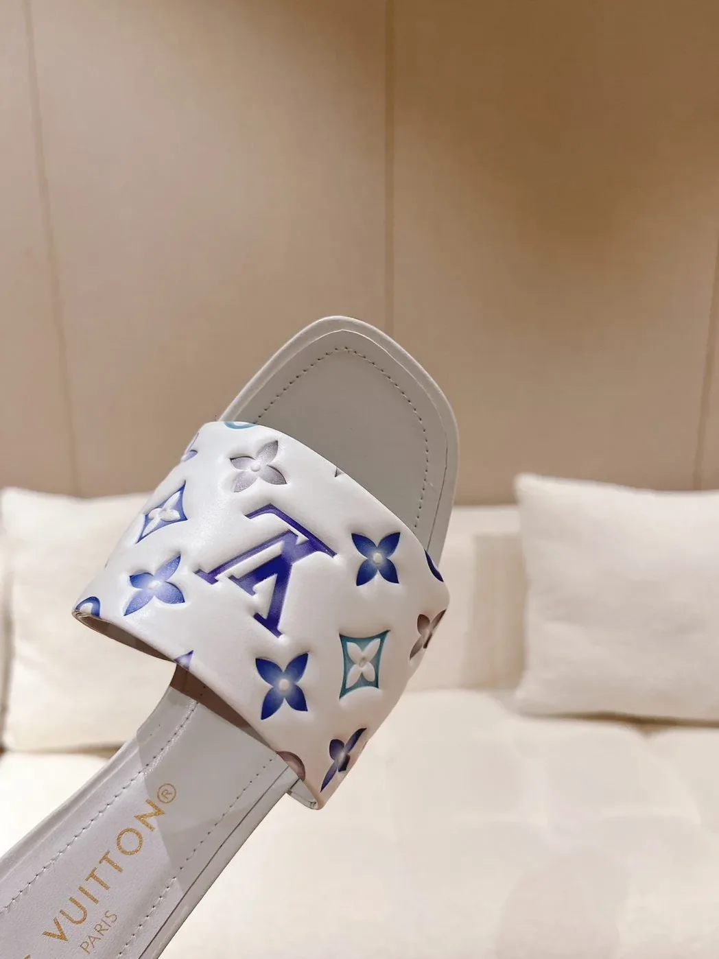 Louis Vuitton Revival Mule White Louis Vuitton Revival Mule White