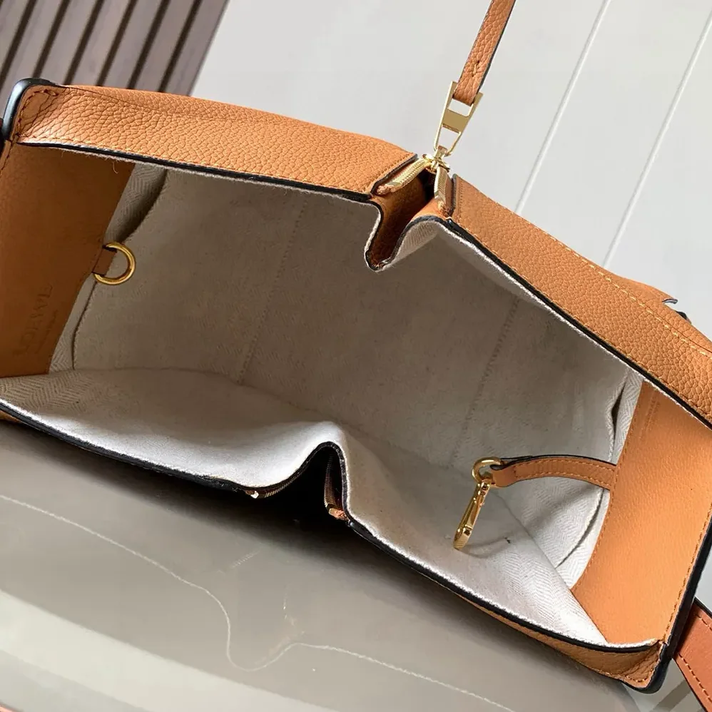Loewe Compact Hammock Bag in Soft Grained Calfskin for Unisex in Brown Loewe Compact Hammock Bag in Soft Grained Calfskin for Unisex in Brown