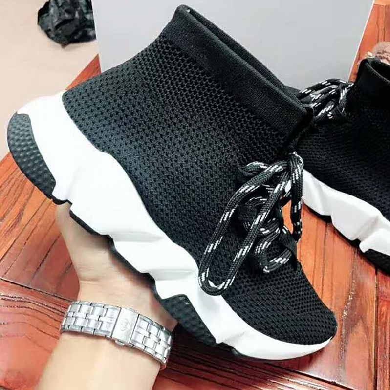 Balenciaga Shoes Speed Trainers 10mm Heel for Women in Black Balenciaga Shoes Speed Trainers 10mm Heel for Women in Black