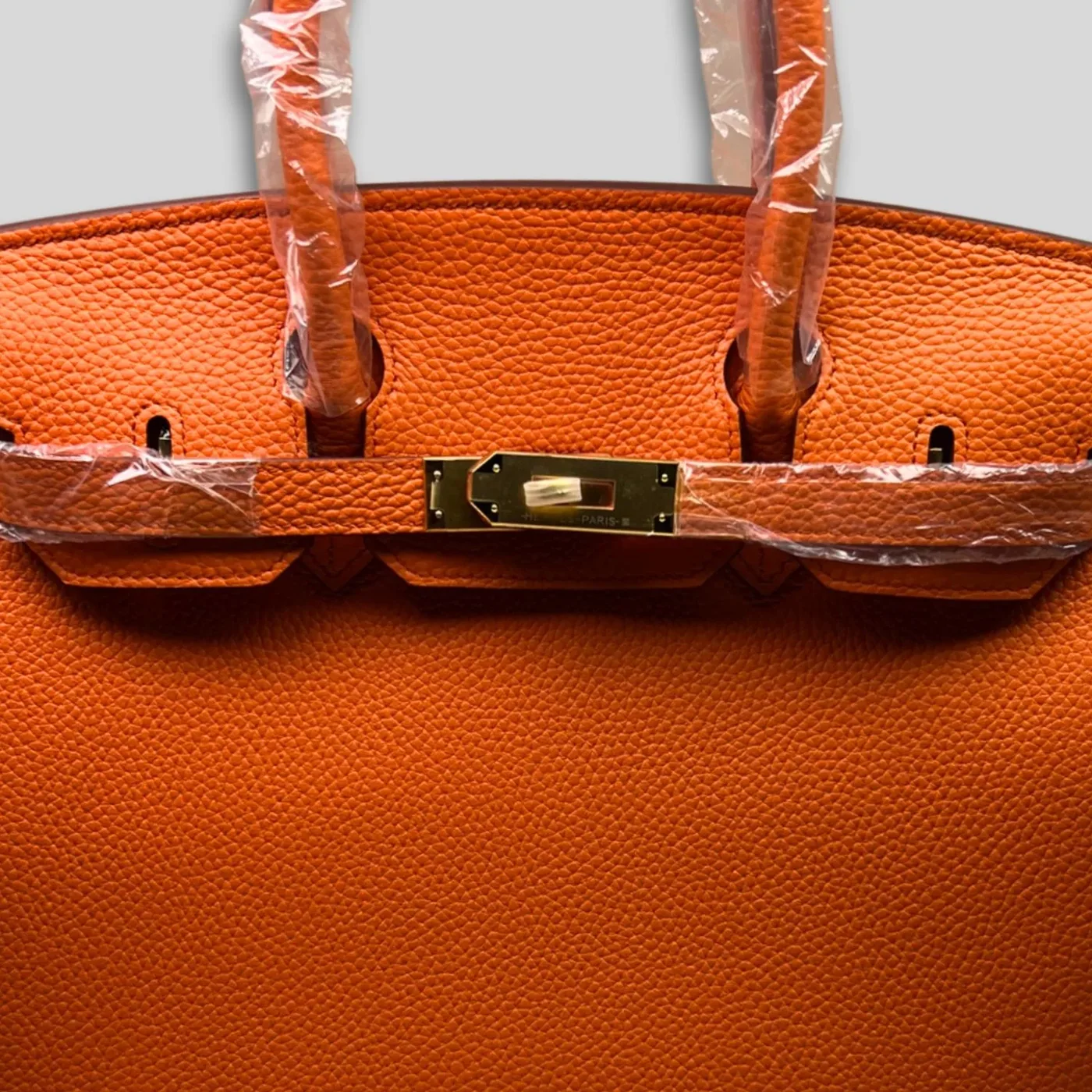 Hermes Birkin Top Handle Bag / Dark Blue Semi Handstitched Gold Hardware