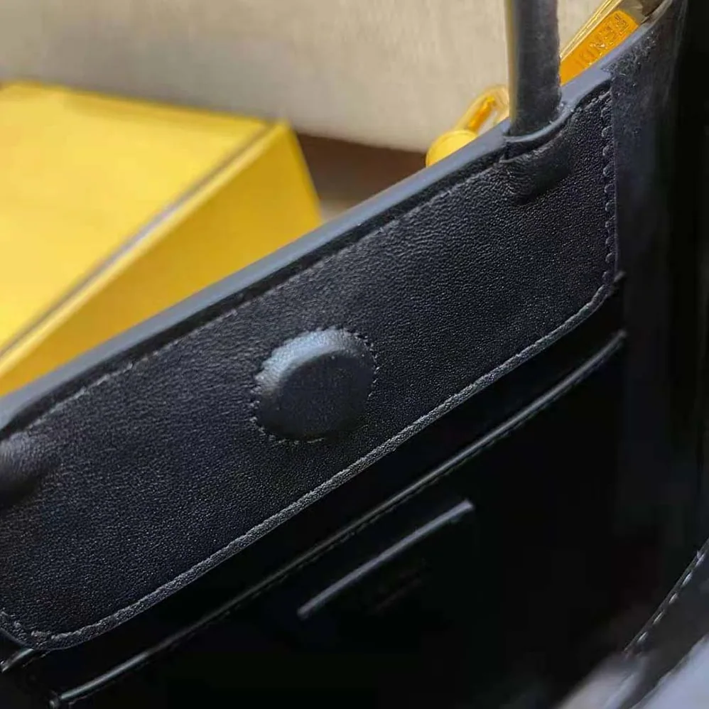 Fendi Fendi Pack Small Shopping Bag Yellow Leather Bag for Men