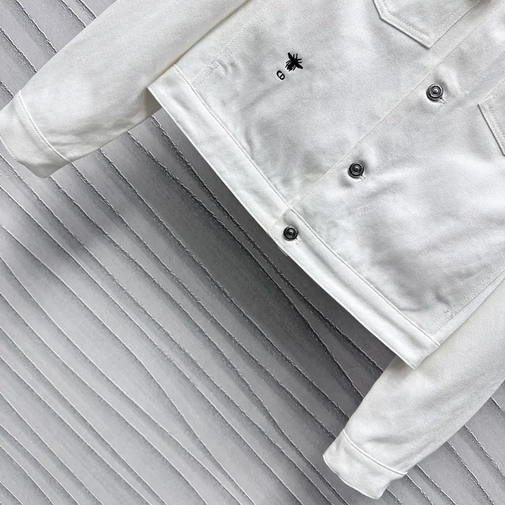 Dior Jacket Ecru Cotton Denim with Gold for Men in Tone Dior Astral Motif Dior Jacket Ecru Cotton Denim with Gold for Men in Tone Dior Astral Motif