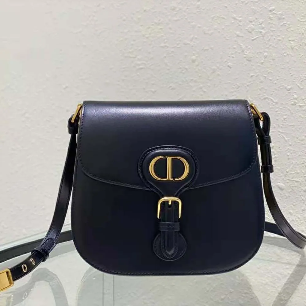 Dior Bobby Frame Bag Black Box Calfskin for Women