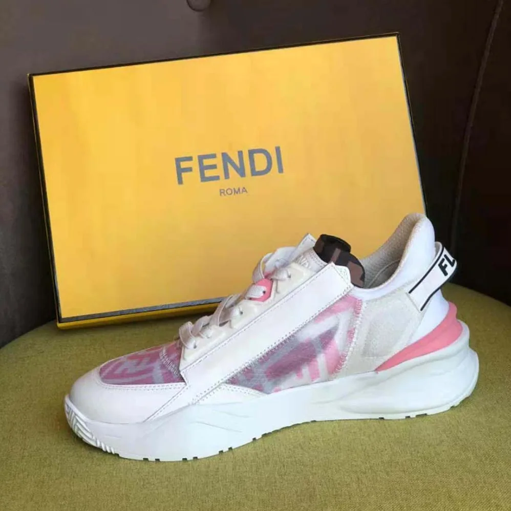 Fendi Flow Pink Nylon Low Tops for Women