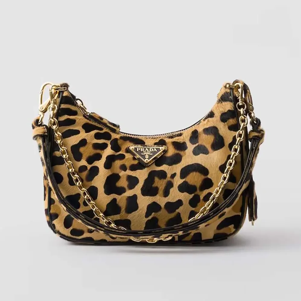 Prada Re-Edition Printed Leather Mini for Women in bag