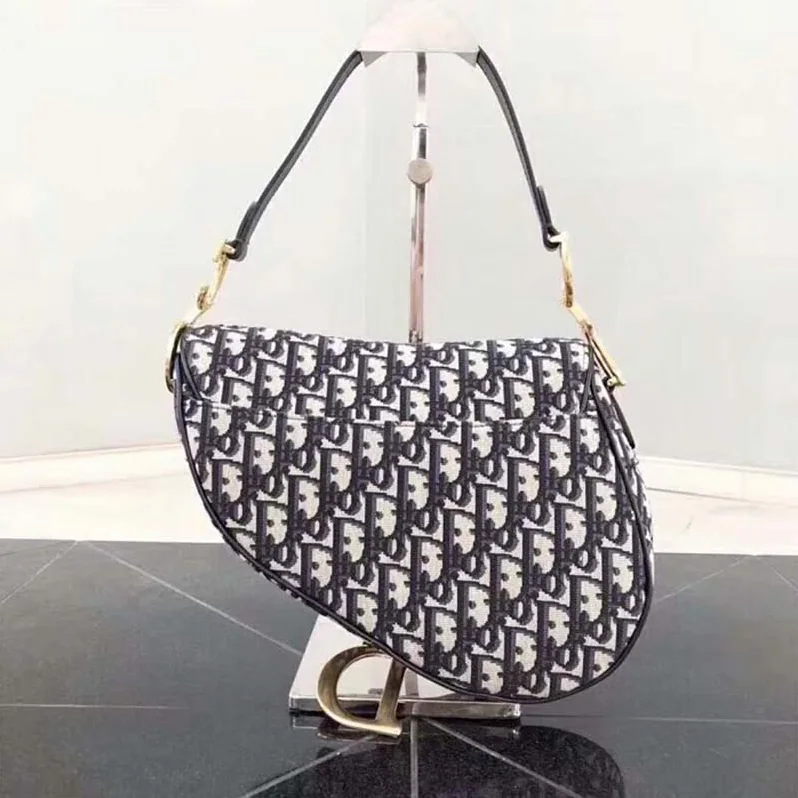 Dior Saddle Bag in Blue Canvas for Women Dior Saddle Bag in Blue Canvas for Women