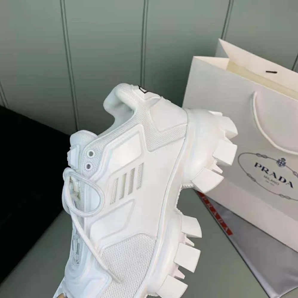 Prada Cloudbust Thunder Sneakers for Women in White Prada Cloudbust Thunder Sneakers for Women in White