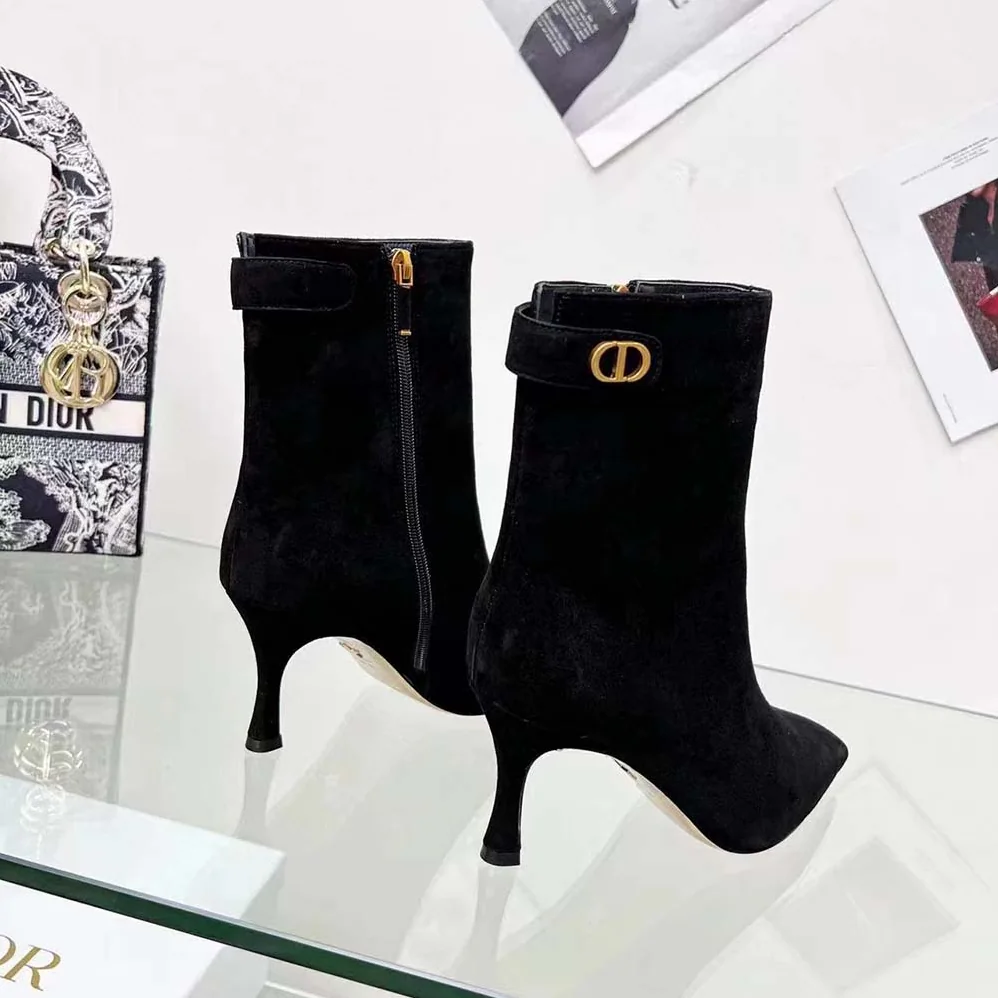 Dior Spectadior Ankle Boot in Stretch Suede Calfskin 65mm Heel for Women Dior Spectadior Ankle Boot in Stretch Suede Calfskin 65mm Heel for Women