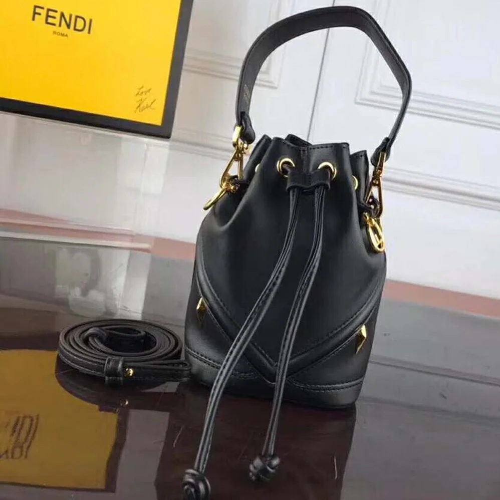 Fendi Mon Tresor Black Calf Leather Mini for Women in Bag