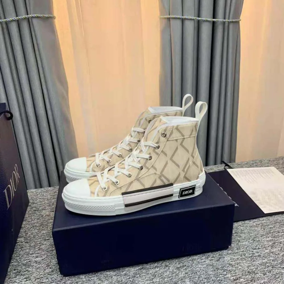 Dior B23 High-Top Sneaker Natural CD Diamond Canvas for Unisex