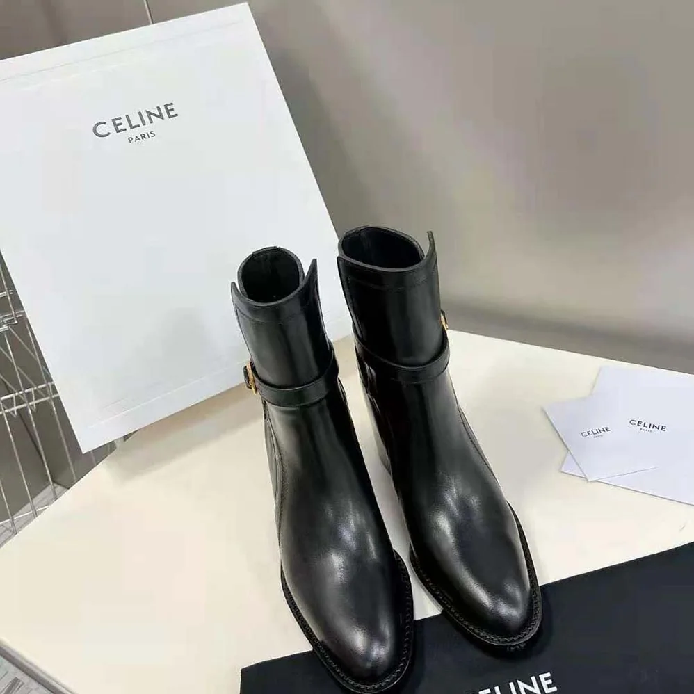 Celine Condé Jodhpur Boot in Calfskin for Women in Black Celine Condé Jodhpur Boot in Calfskin for Women in Black