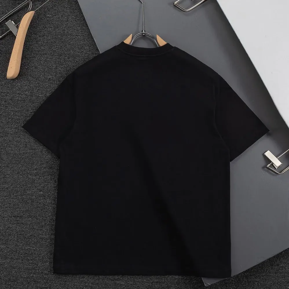 Dior T-Shirt with Dior Clover Embroidery Regular Fit Black Cotton Jersey for Men