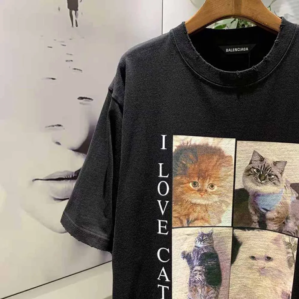 Balenciaga I Love Cats XL T for Men in Shirt in Black