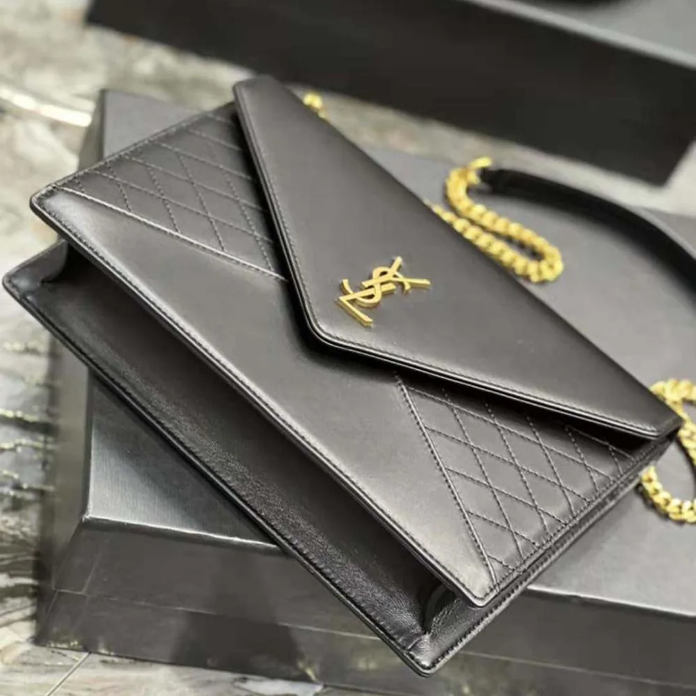 Saint Laurent YSL Chain Bag Gaby in Quilted Lambskin for Women Saint Laurent YSL Chain Bag Gaby in Quilted Lambskin for Women