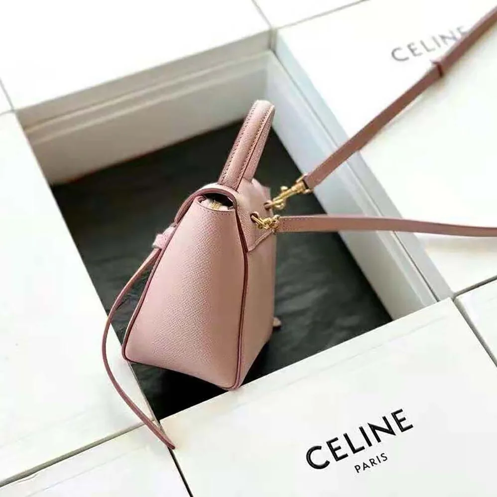 Celine Pico Belt Bag in Grained Calfskin Vintage for Women in Pink