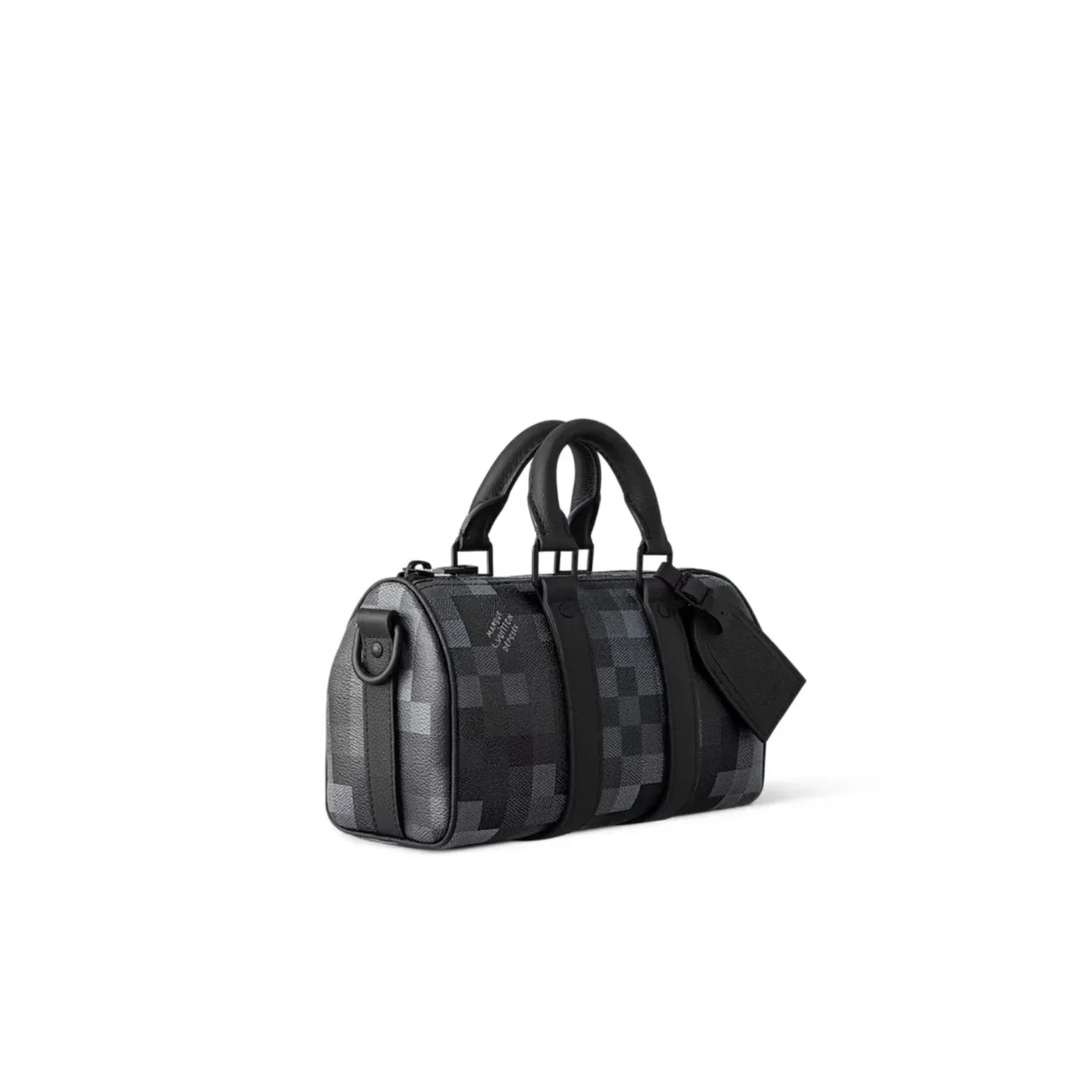 Louis Vuitton Keepall Bandouliere 25 Travel Bag in Black Black Hardware