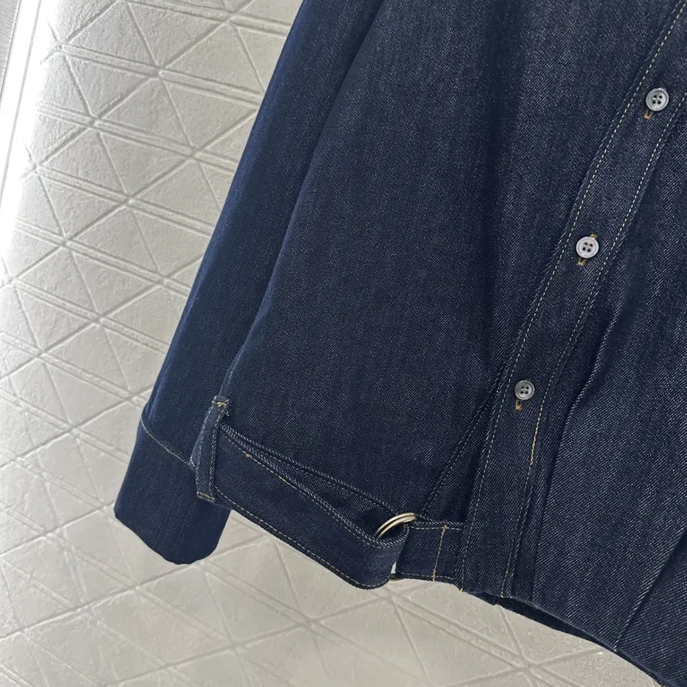 Loewe Draped Shirt in Denim-S359Y1DX19 for Women