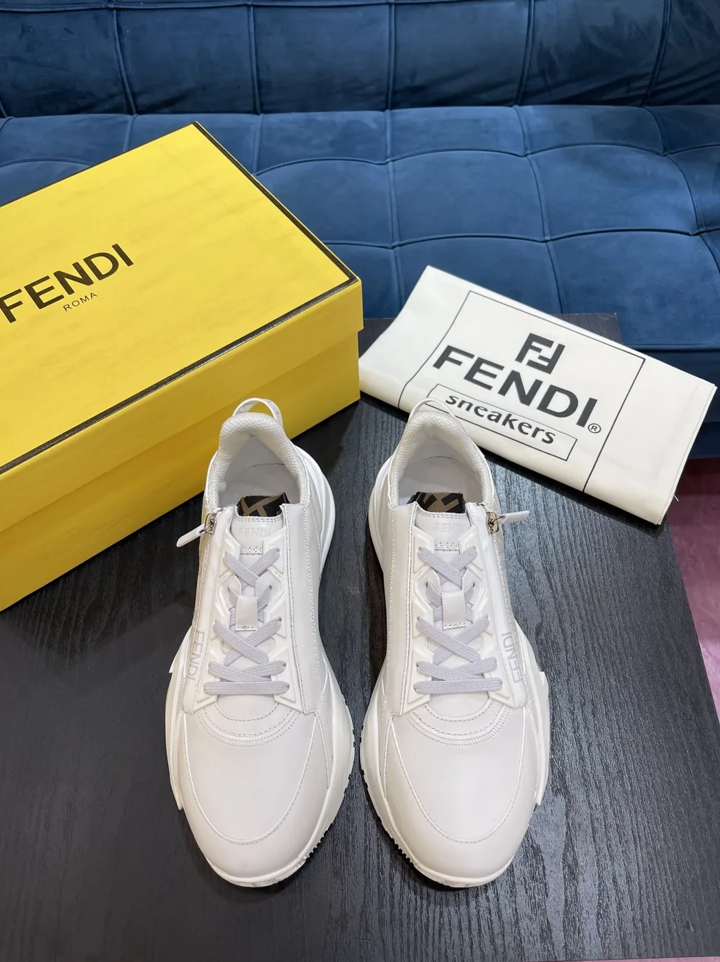 Fendi FD Flow Sneakers White 7E1392AK1QF1HGQ