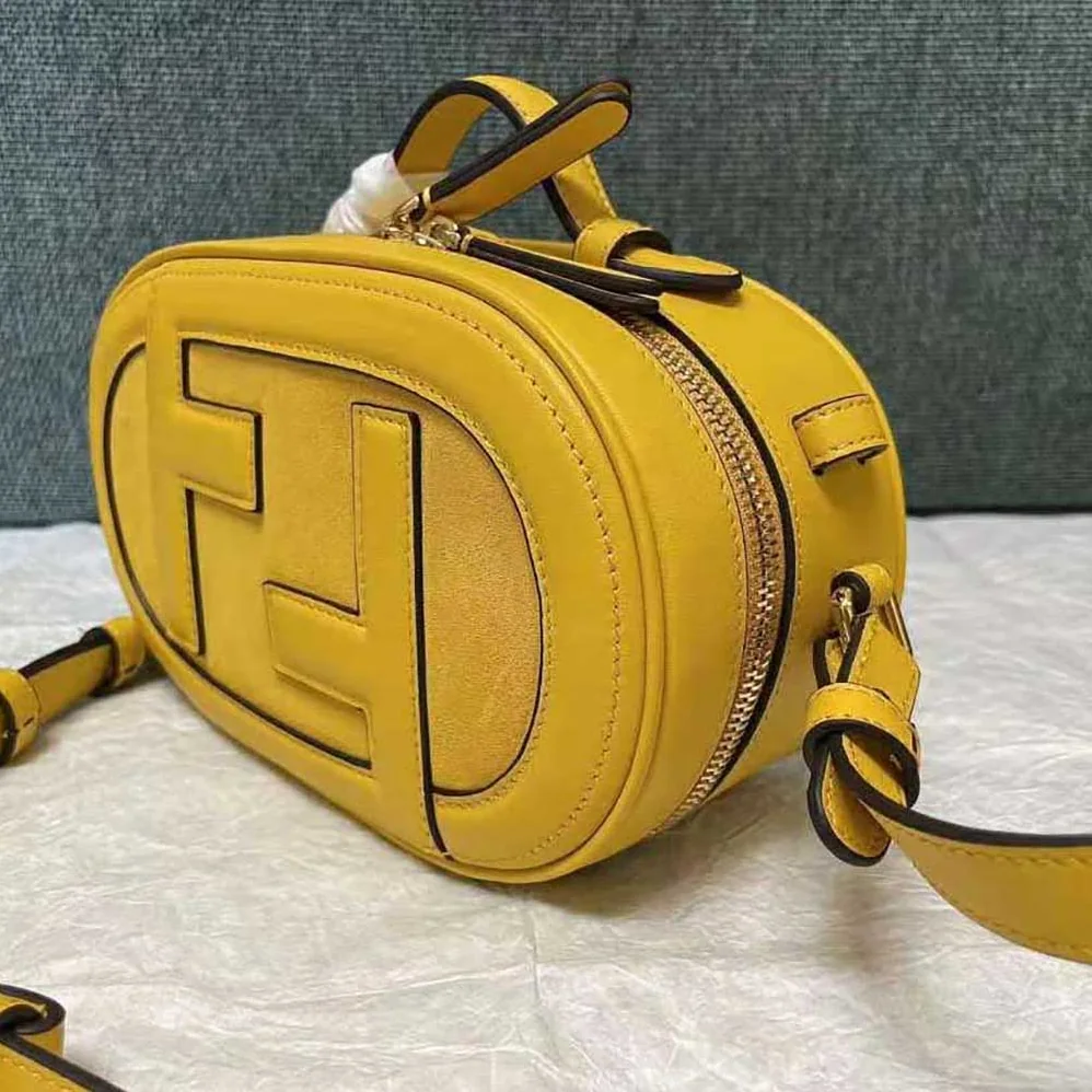 Fendi Mini Camera Case Yellow Leather and Suede Mini for Women in Bag Fendi Mini Camera Case Yellow Leather and Suede Mini for Women in Bag