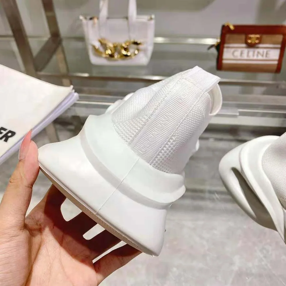 Dolce Gabbana D&G Stretch Mesh Wave Sneakers for Unisex in White