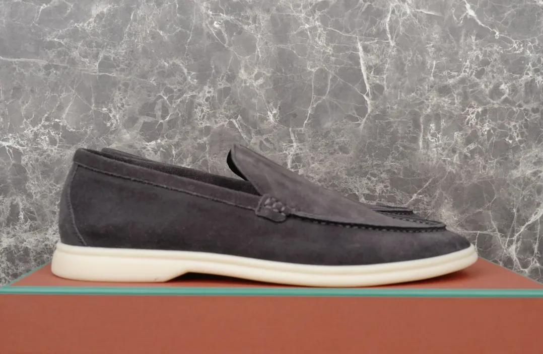 Loro Piana Summer Walk Loafers Caviar FAE8124_MB97