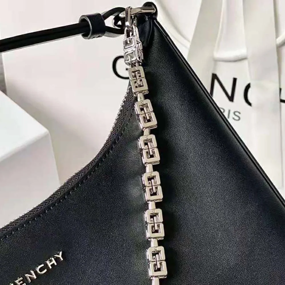 Givenchy Medium Moon Cut Out Bag in Leather for Women in Black Givenchy Medium Moon Cut Out Bag in Leather for Women in Black