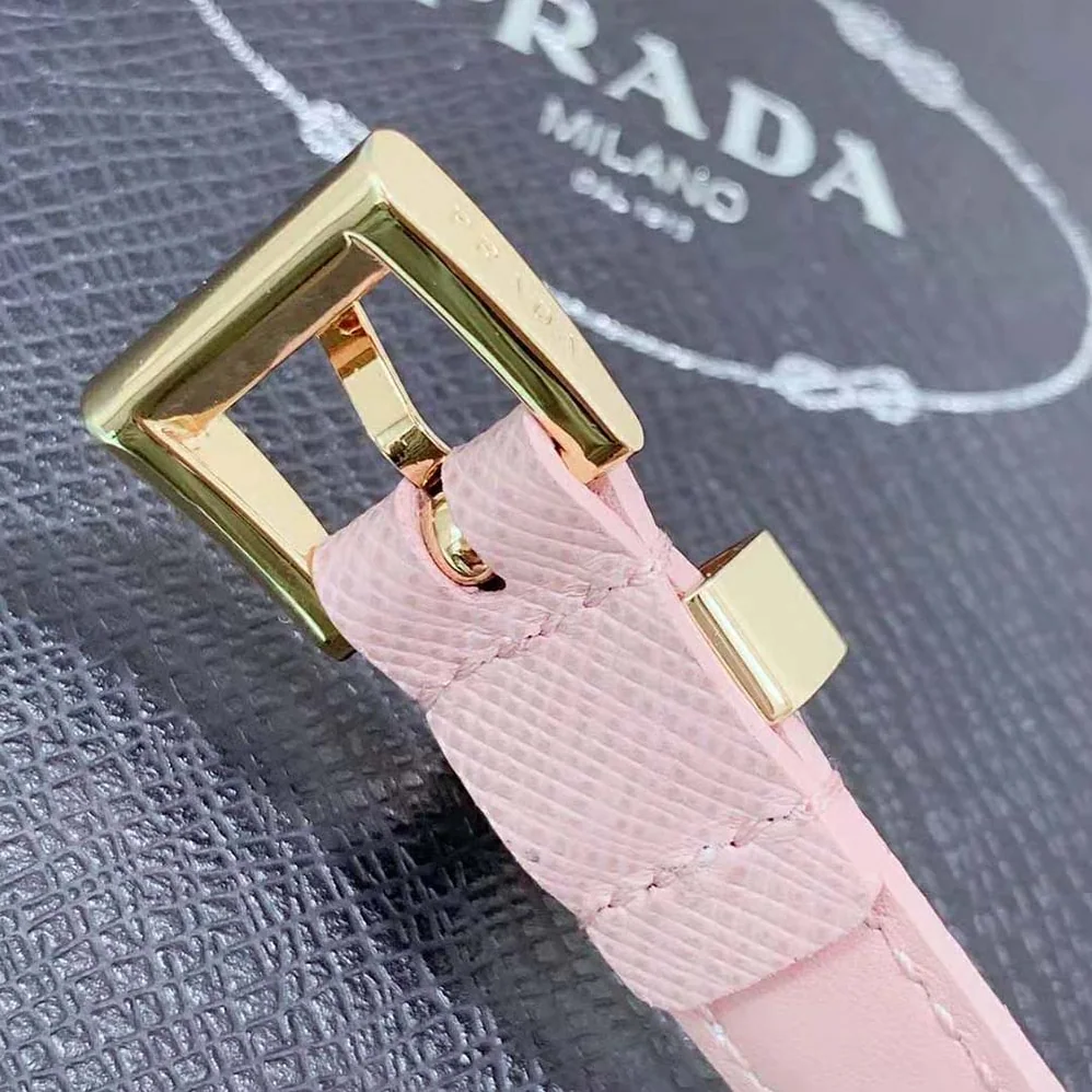 Prada Saffiano Leather Belt for Women in Pink