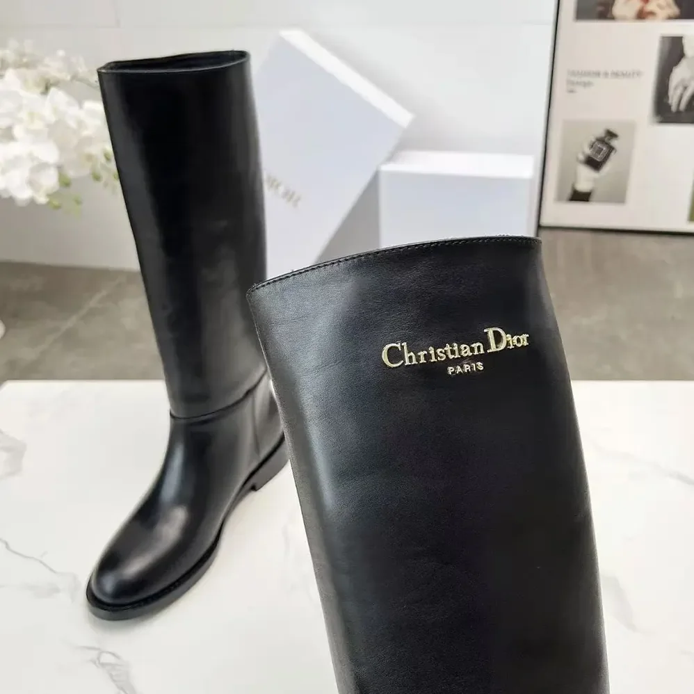 Dior D-Town Boot Black Supple Calfskin for Women