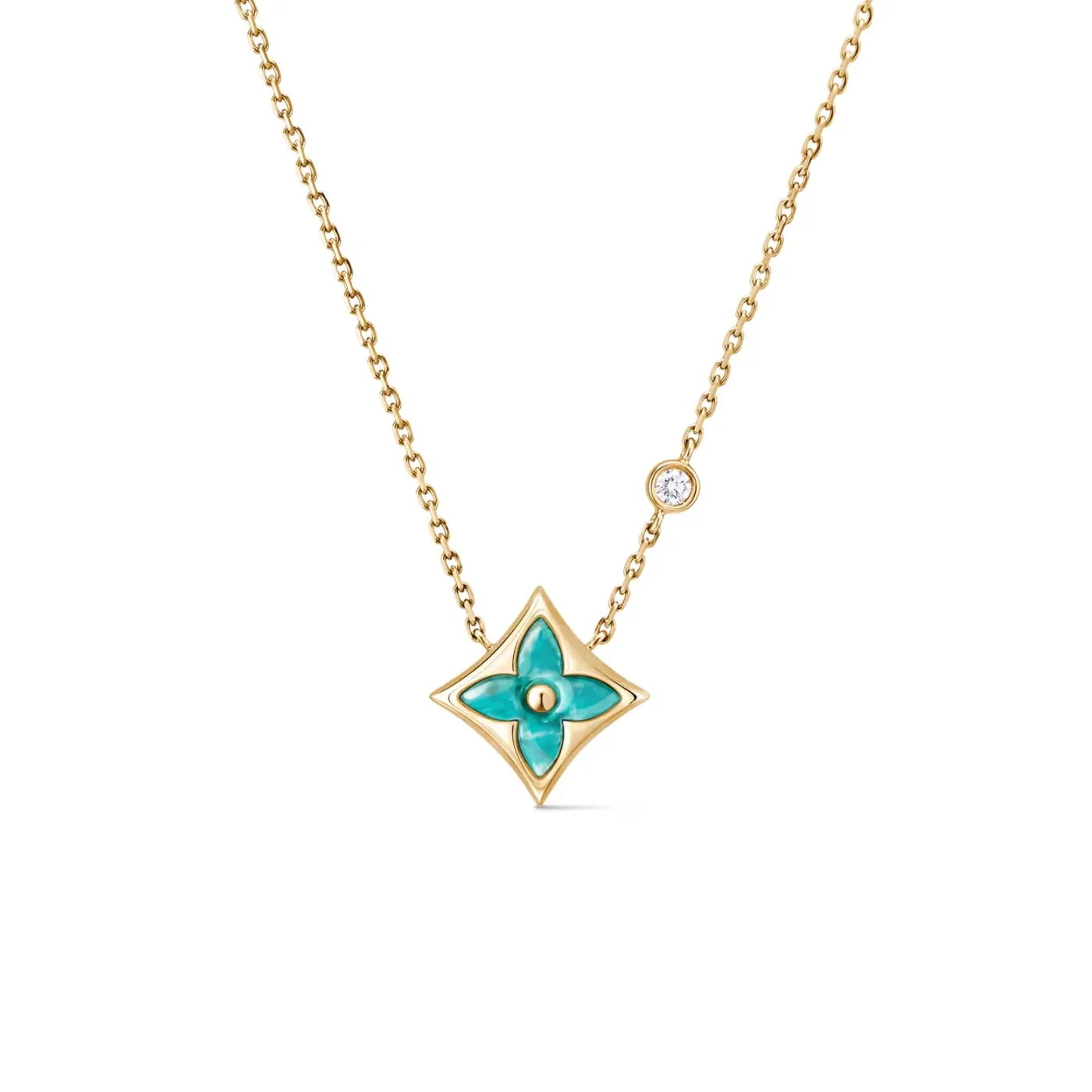 Louis Vuitton Color Blossom BB Star Pendant Necklace Gold in Toned