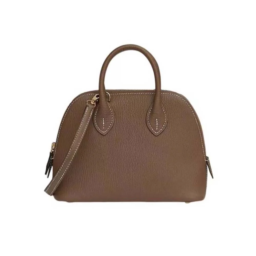 Hermes Bolide 1923 Bag in Epsom Calfskin for Unisex in Brown/Gold Hermes Bolide 1923 Bag in Epsom Calfskin for Unisex in Brown/Gold