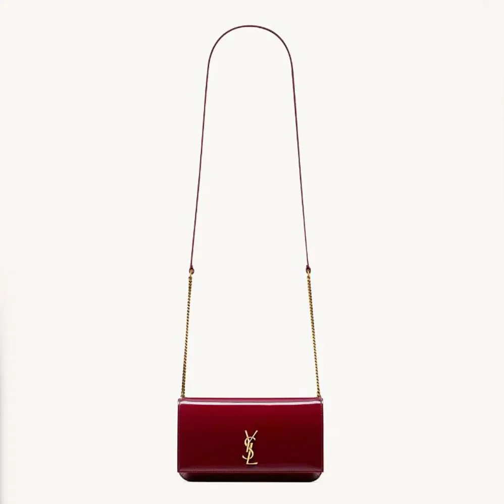 Saint Laurent YSL Cassandre Phone Holder in Patent Leather for Women