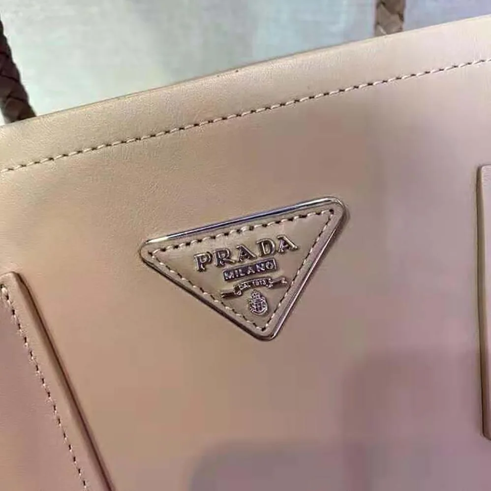 Prada Prada Double Medium Leather Handbag for Women in Sandy Prada Prada Double Medium Leather Handbag for Women in Sandy