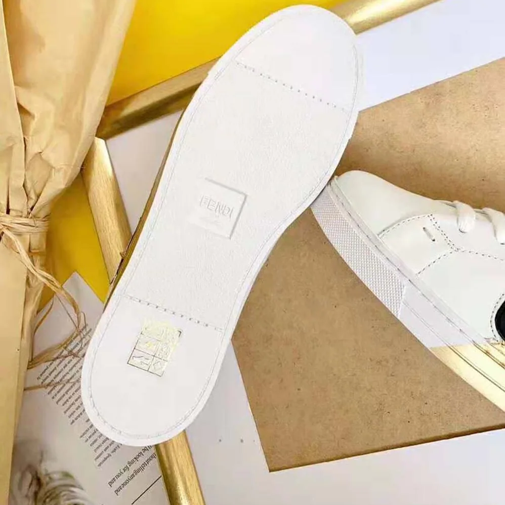 Fendi Sneakers White Leather Low for Men in Tops