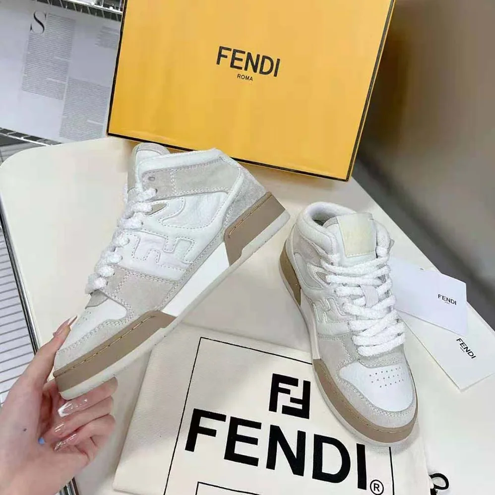 Fendi Fendi Match White Leather High for Women in Tops