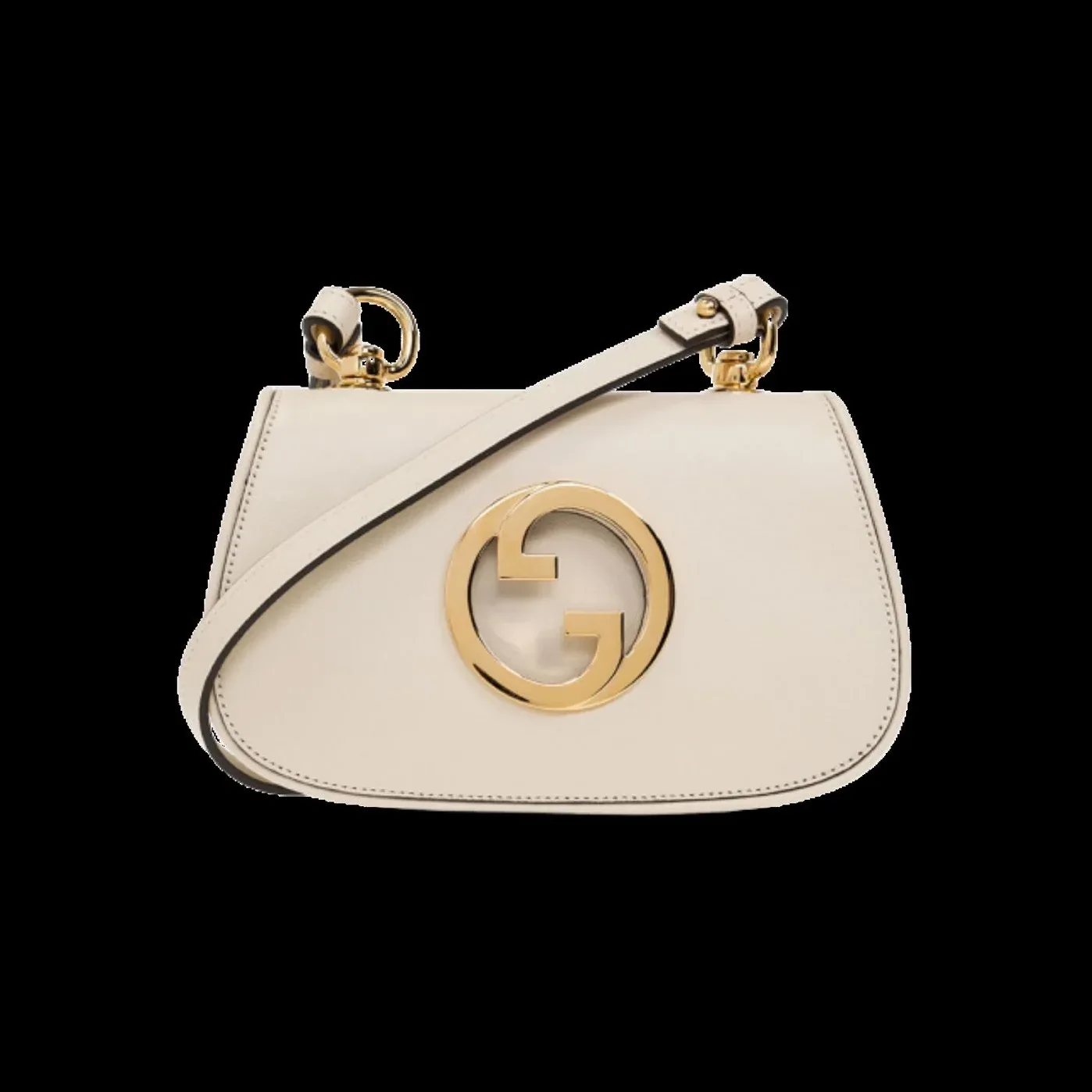 Gucci Blondie Small Shoulder Bag in White Gold Hardware