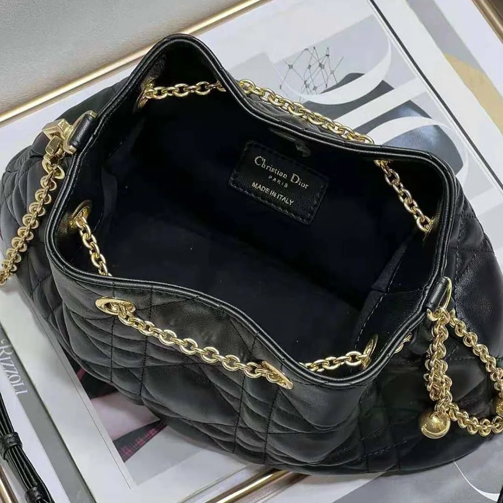 Dior Medium Dior Ammi Bag Black Supple Macrocannage Lambskin for Women Dior Medium Dior Ammi Bag Black Supple Macrocannage Lambskin for Women