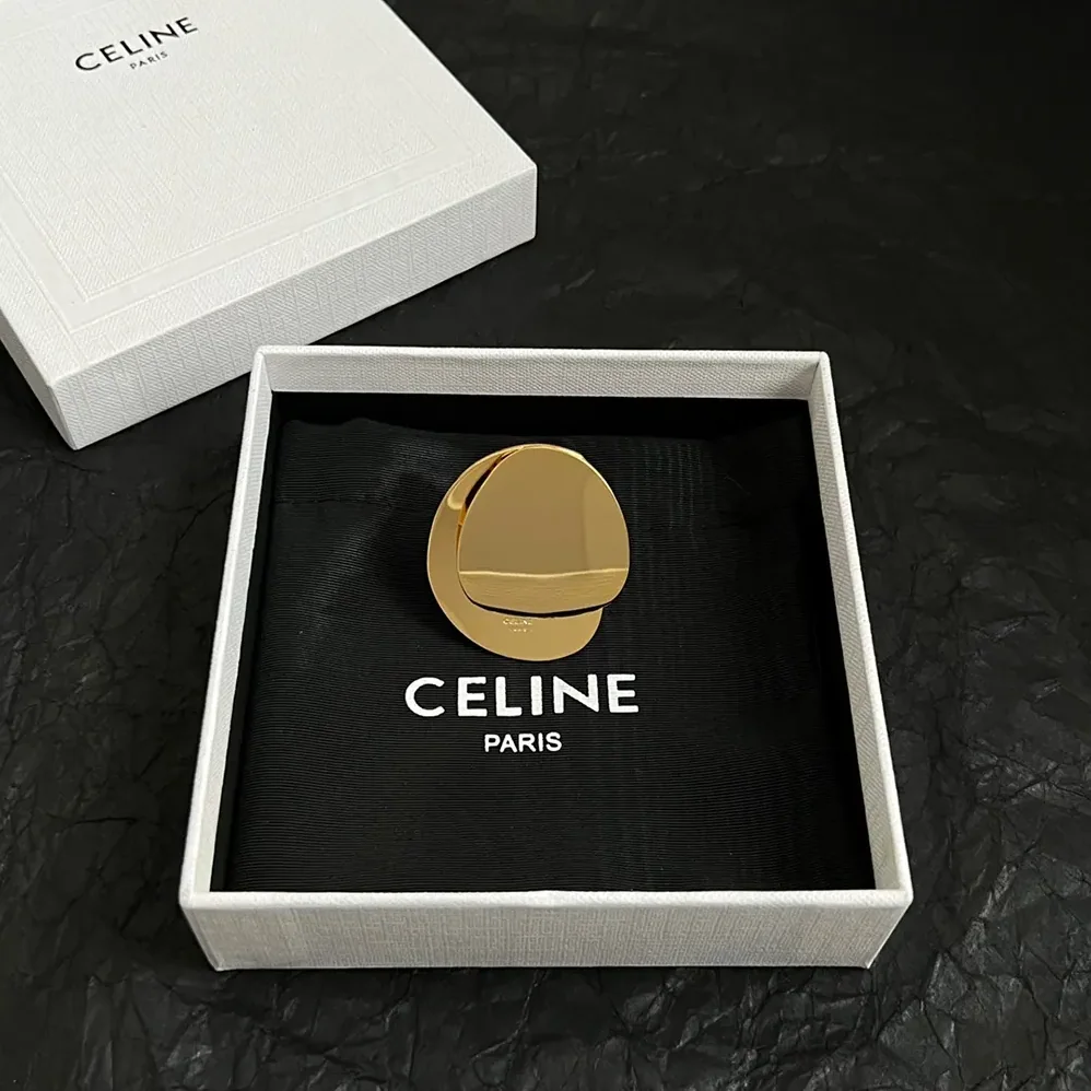 Celine Petale Ring in Brass with Gold Finish for Women