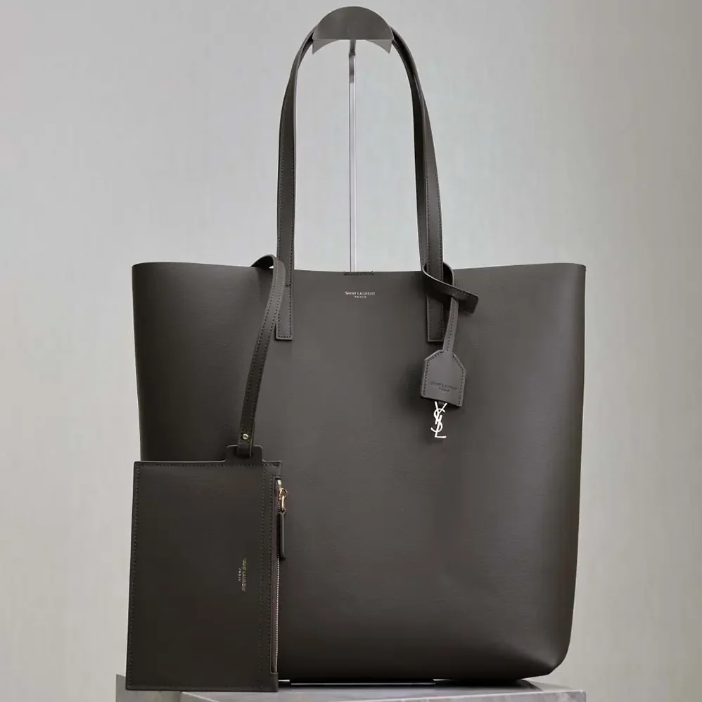 Saint Laurent YSL Shopping Saint Laurent in Leather for Women in Gray