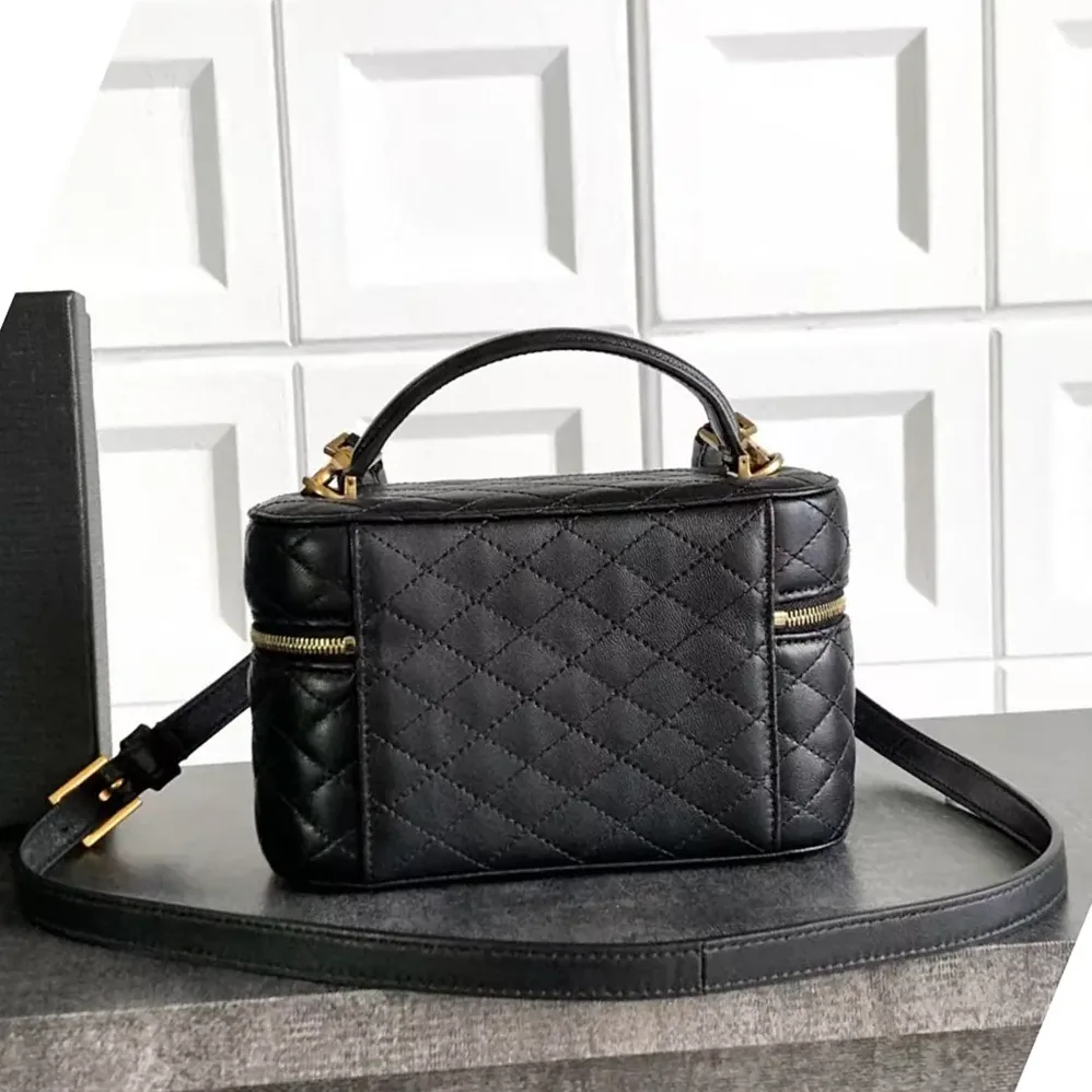 Saint Laurent YSL Gaby Vanity Bag in Lambskin for Women in Black