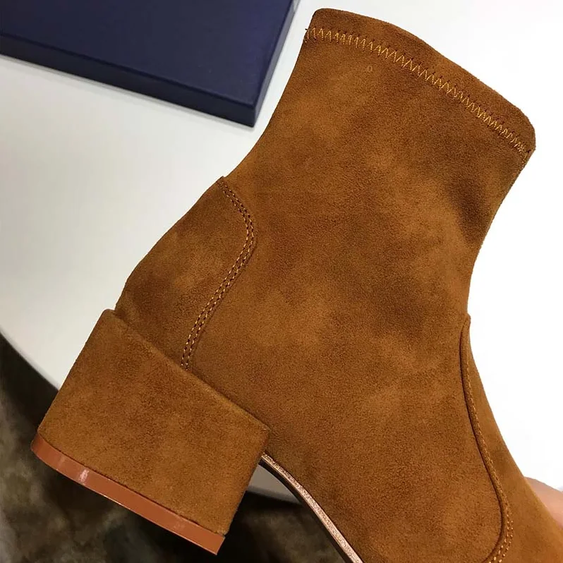 Stuart Weitzman Shoes The Accordion Bootie 40mm Heel for Women in Brown