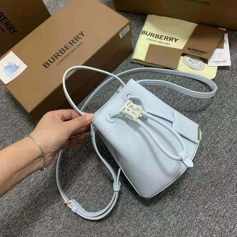 Burberry Mini TB Bucket Bag with the Thomas Burberry Monogram for Women Burberry Mini TB Bucket Bag with the Thomas Burberry Monogram for Women