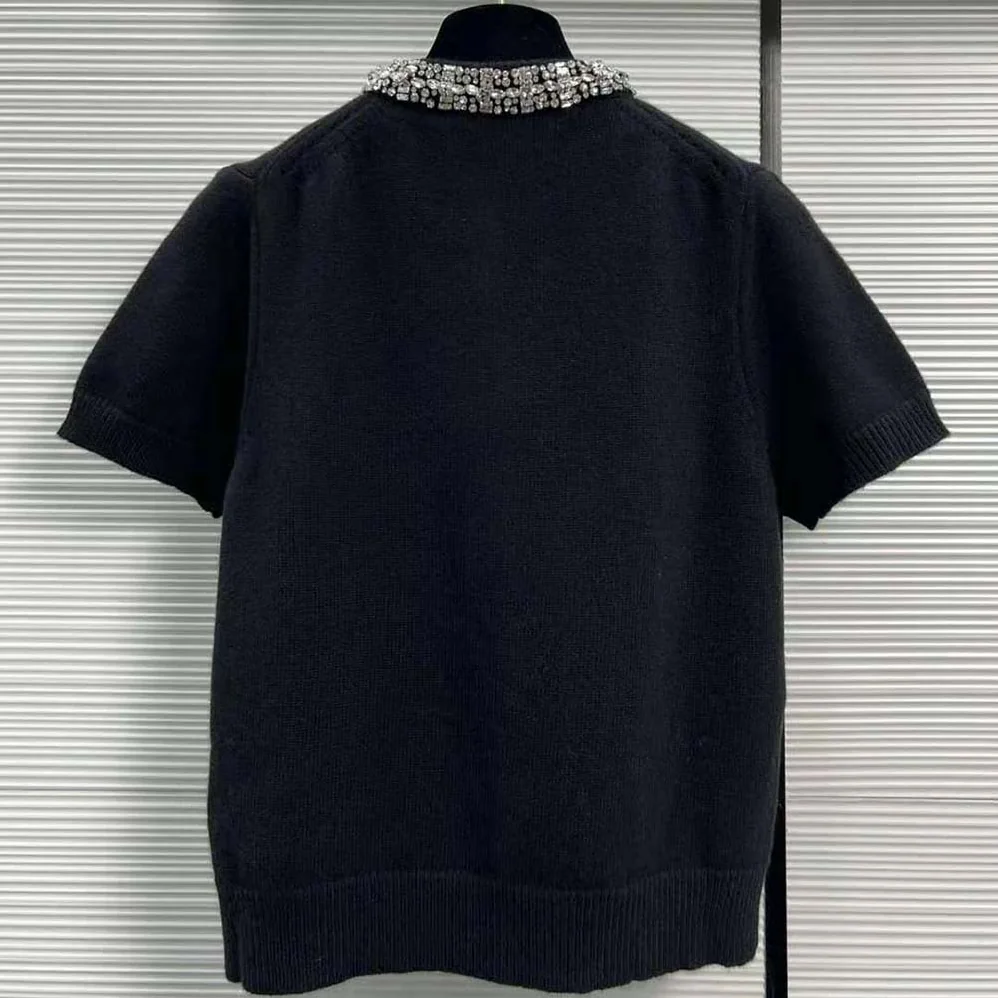 Celine Embroidered Cropped Cardigan in Cashmere for Women Celine Embroidered Cropped Cardigan in Cashmere for Women