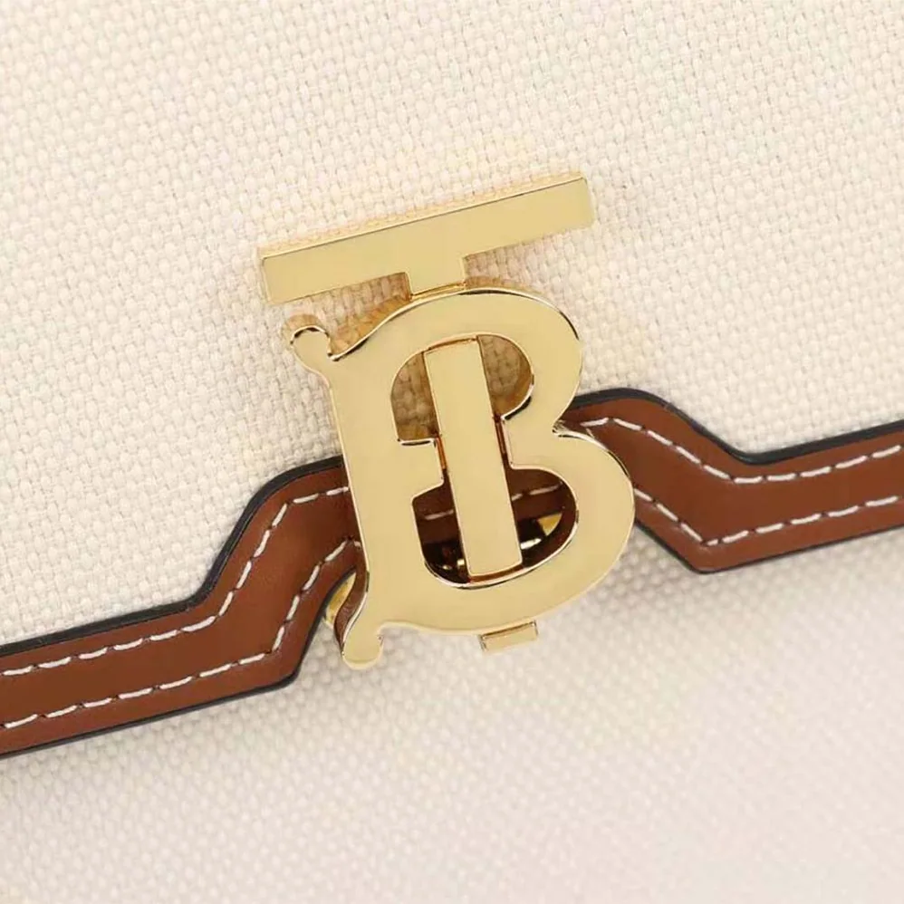 Burberry Cotton Canvas and Leather Robin Bag for Women