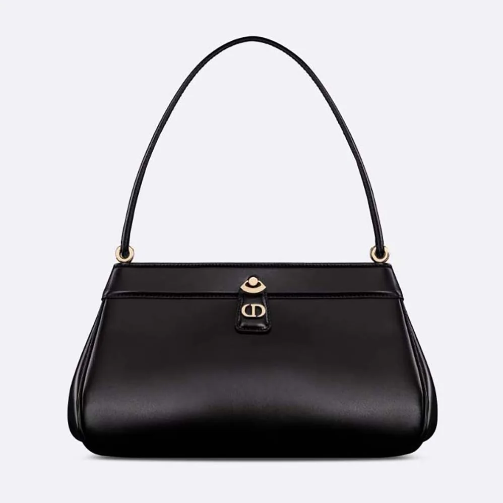 Dior Medium Dior Key Bag Black Box Calfskin for Women