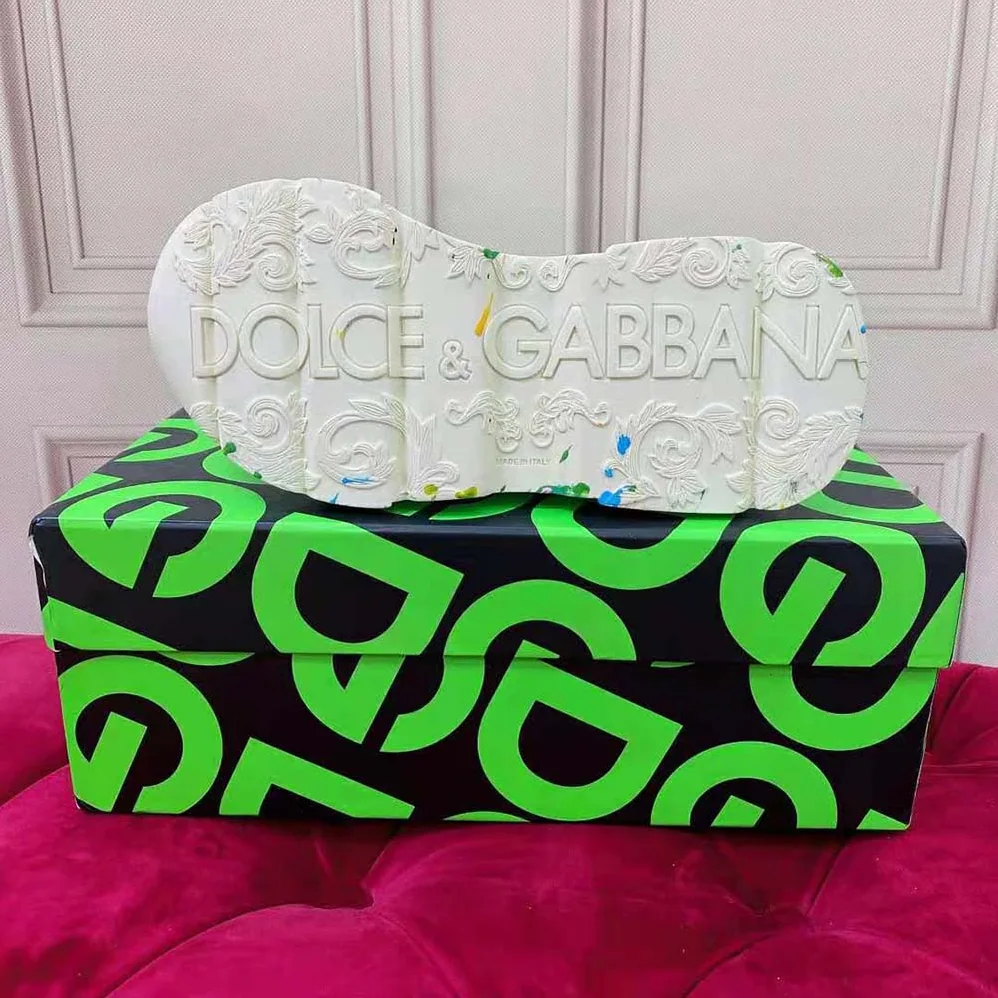 Dolce Gabbana D&G Mixed-Materials Daymaster Sneakers for Men in White Dolce Gabbana D&G Mixed-Materials Daymaster Sneakers for Men in White