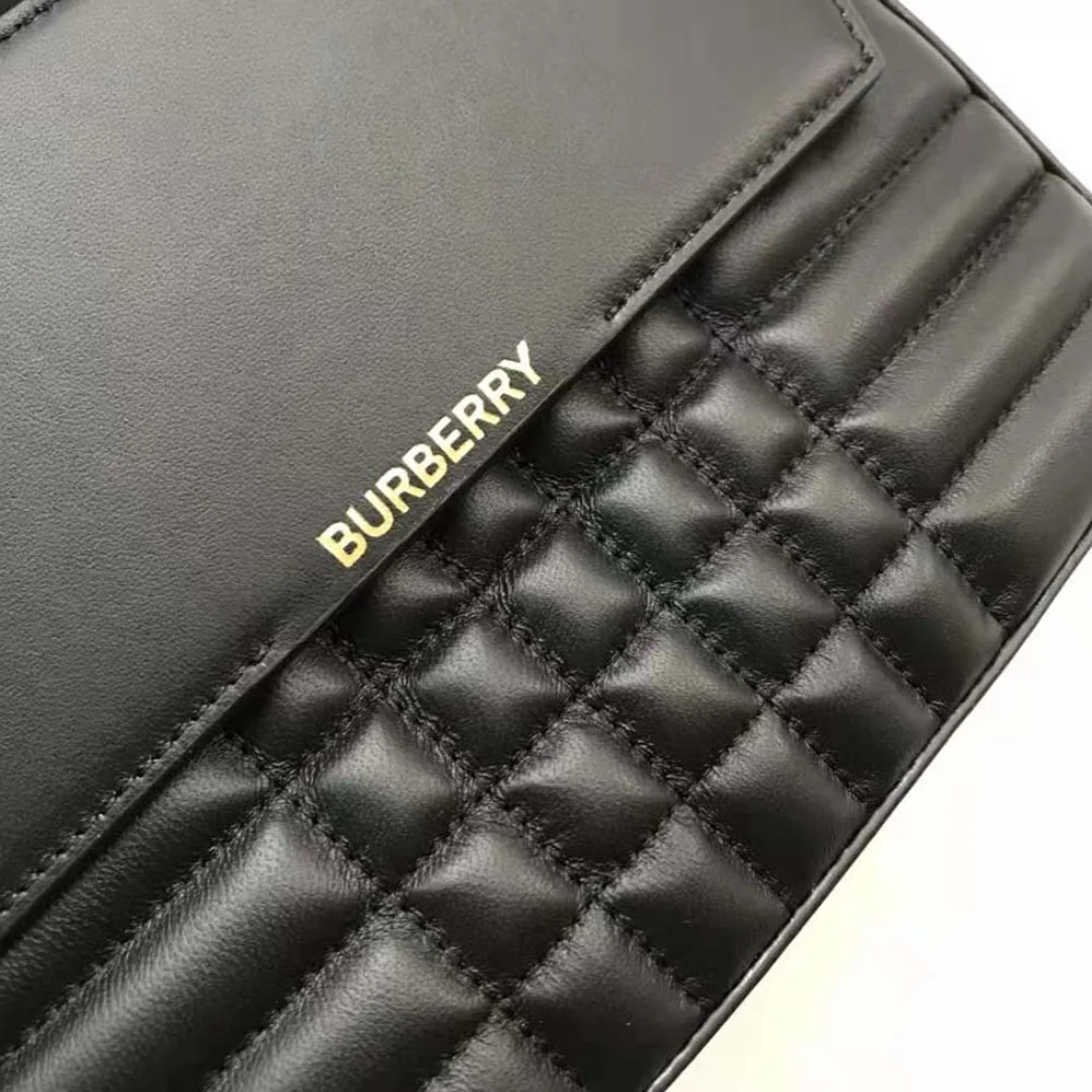 Burberry Quilted Leather Catherine Shoulder Bag for Women in Black