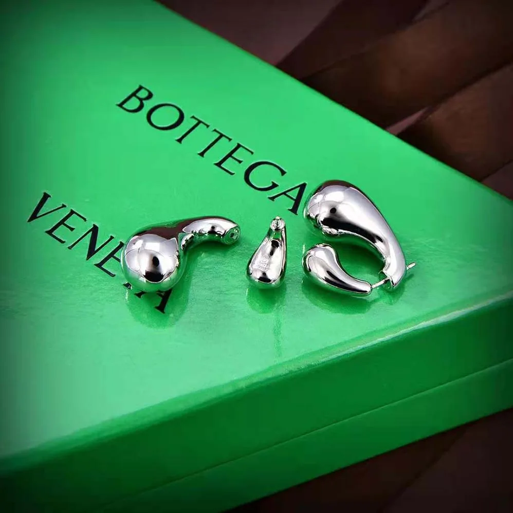 Bottega Veneta Drop Earrings in Sterling Silver for Women Bottega Veneta Drop Earrings in Sterling Silver for Women