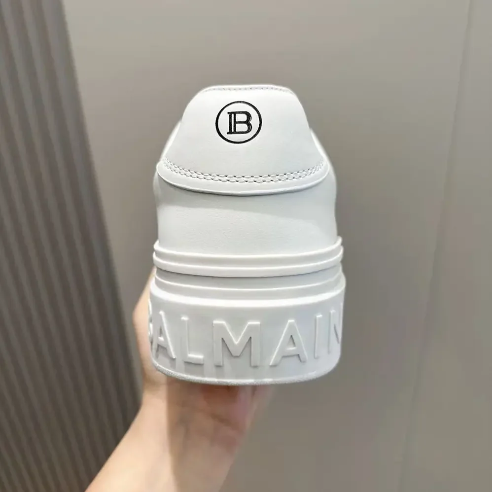 Balmain B Court Trainers in Calfskin for Unisex in White