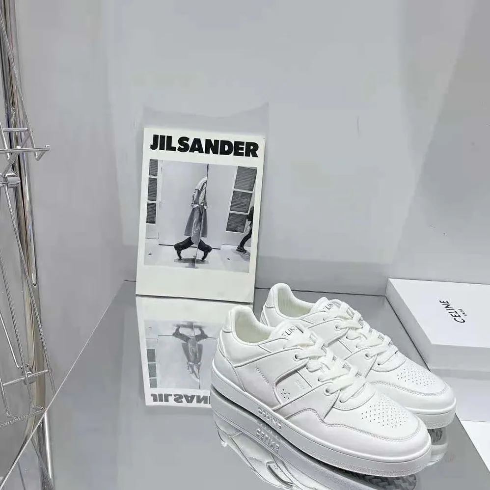 Celine CT-04 Low Lace-Up Sneaker in Calfskin for Unisex in White
