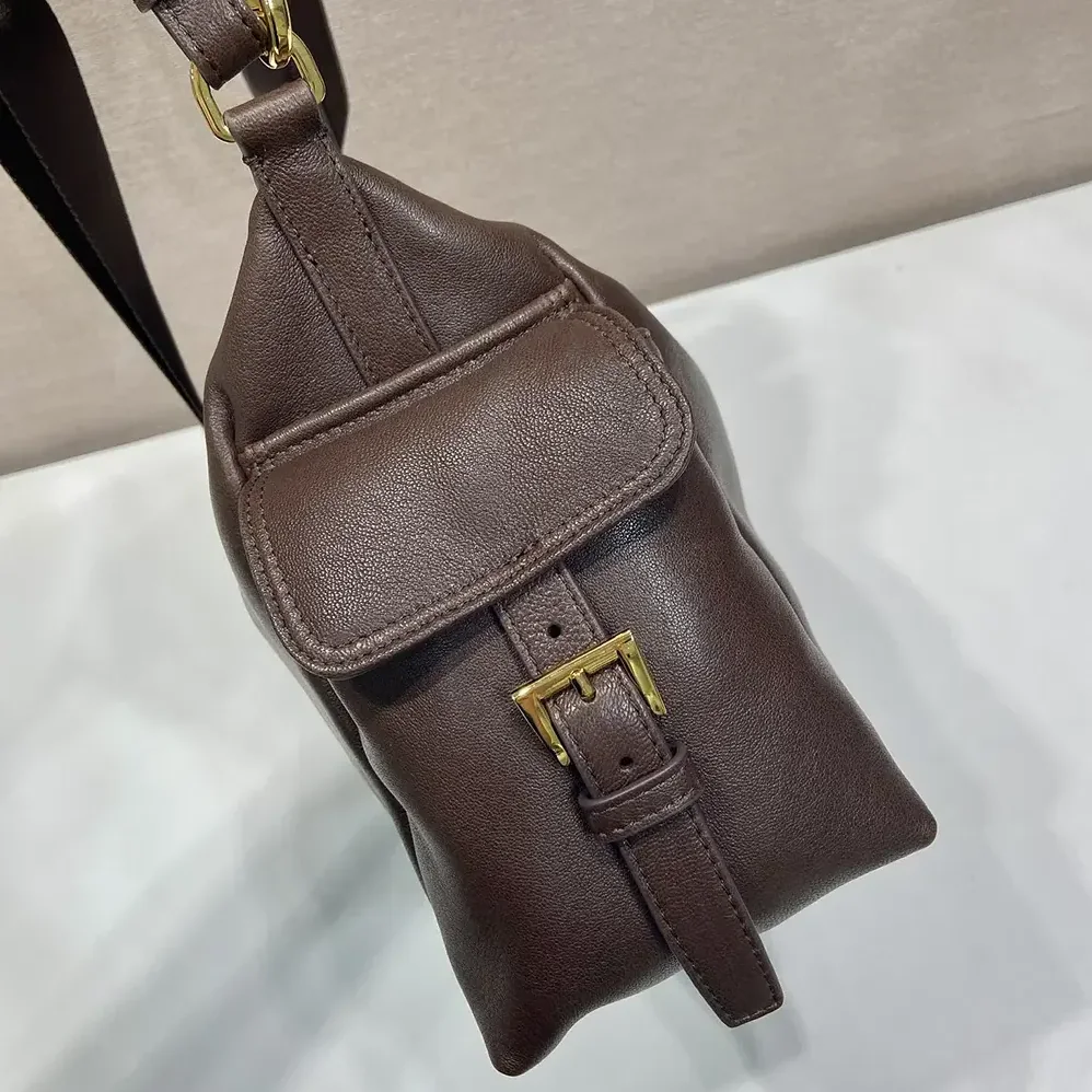 Prada Explore Large Nappa Leather Bag for Women in Dark Brown